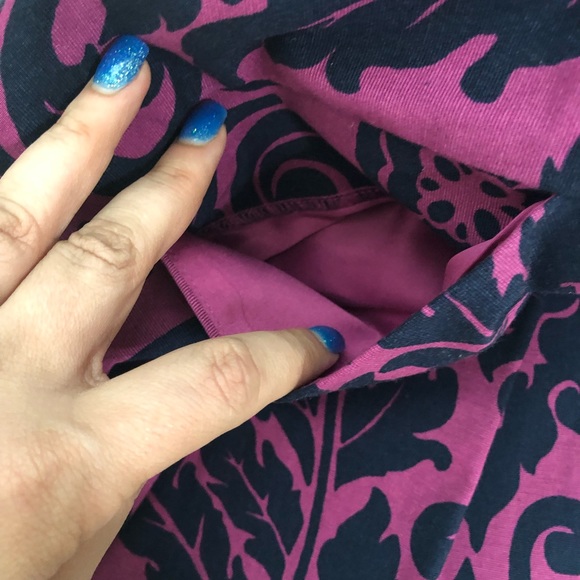 Boden Purple Navy ALine Pocket Layer Skirt 4 Short - Picture 4 of 5